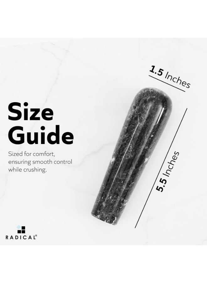 RADICALn Handmade Black Marble Pestle 5.5 Inch, Replacement for Mortar & Pestle Set, Spice Grinder & Herb Crusher, Ideal Kitchen Gadget for Cooking, Home, or Gift - Image 5